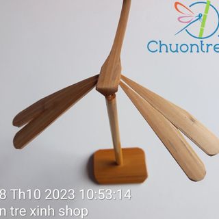 Chuồn chuồn tre mộc (chưa sơn) 12cm Thạch Xá TPHCM