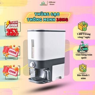 Thùng Đựng Gạo Thông Minh Công Nghệ Nhật Bản 12Kg, Giữ Gạo Không Ẩm Mốc, Bảo Quản Gạo Lâu Dài giá sỉ