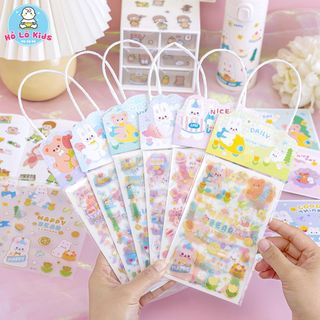 Miếng dán ticker hoạt hình trang trí sổ tay cốc nước điện thoại cute dễ thương Hồ Lô Kids