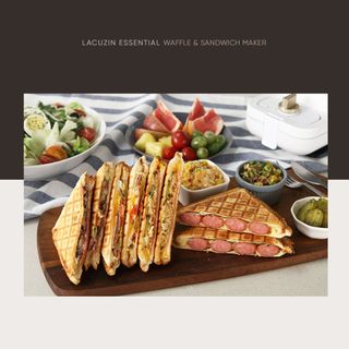 Máy làm bánh Waffle và Sandwich đa năng Lacuzin - LCZ1072