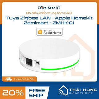 Bộ điều khiển trung tâm Tuya Zigbee LAN - Homekit, Zemismart - ZMHK-01/ Smart Gateway zigbee 3.0 giá sỉ