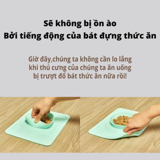 Bát thức ăn cho chó/mèo cố định