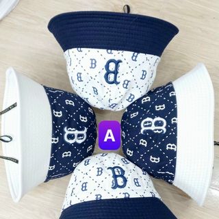 Mũ bucket trẻ em chữ B màu trắng hoặc xanh CQ