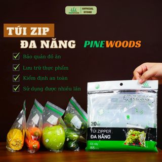 Túi zip đựng thực phẩm,Túi zipper bảo quản thực phẩm trong suốt chất liệu an toàn (20 túi),hàng Việt Nam chất lượng cao