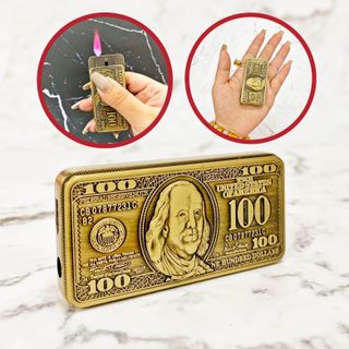 BẬT LỬA KHÈ TRƯỢT HÌNH TIỀN 100 ĐÔ - XÀI GAS