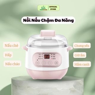 Nồi nấu cháo chậm ,Nồi nấu chậm cho bé ăn dặm, chưng yến,hầm sâm thố sứ cao cấp 1L Bảo hành 12 tháng giá sỉ