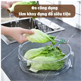 Lồng bàn giữ nhiệt,Lồng bàn đậy thức ăn 5 tầng cao cấp - Khay đựng hoa quả đồ ăn tích hợp lồng bàn