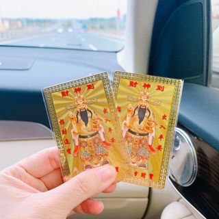 Kim Bài Thần Tài 2024 Mở Cung Tài Lộc Phong Thủy May Mắn Chiêu Hút Tài Lộc - Chất Liệu Đồng Vàng
