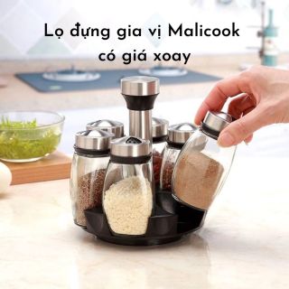 BỘ 6 CÁI  HỦ DỤNG GIA VỊ THỦY TINH