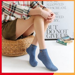 SET 10 ĐÔI TẤT GẤU/Tất hoa cúc, TẤT NGẮN CỔ CO GIÃN 4 CHIỀU CTB01- BECHIP