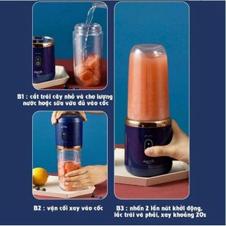 MÁY XAY SINH TỐ MINI CẦM TAY GỌN NHẸ VÀ TIỆN LỢI CTB112 - BECHIP