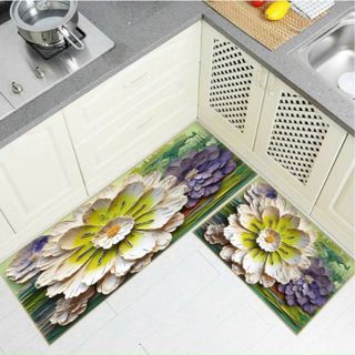 SET 2 THẢM BẾP ( 1 DÀI, 1 NGẮN) , THẢM LAU CHÂN, TRẢI SÀN 3D SIÊU THẤM HÚT NƯỚC CTB355 - BECHIP