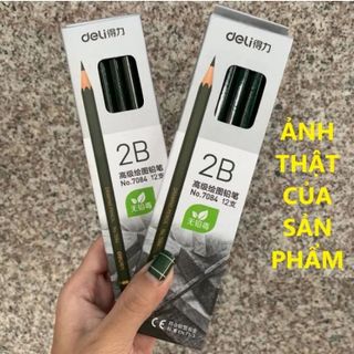 HỘP 12 CHIẾC BÚT CHÌ CAO CẤP 2B DELI CTB239 - BECHIP