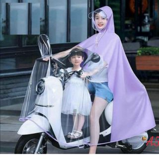 ÁO MƯA NỬA TRƯỚC TRONG SUỐT CHO MẸ VÀ BÉ, CHE PHỦ TOÀN THÂN, KÈM KÍNH CHẮN MƯA LOẠI 1 CTB238 - BECHIP