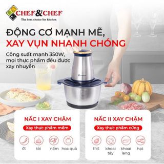 MÁY XAY THỊT ĐA NĂNG CỐI INOX 304, 4 LƯỠI DAO CAO CẤP CTB356 - BECHIP