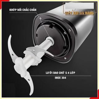 MÁY XAY THỊT ĐA NĂNG CỐI INOX 304, 4 LƯỠI DAO CAO CẤP CTB356 - BECHIP