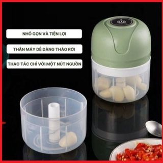 MÁY XAY TỎI ỚT CẦM TAY SẠC PIN 250ML CTB107 - BECHIP