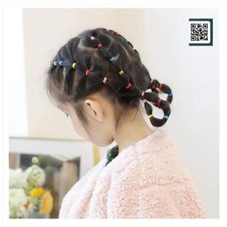 HỘP 4000 CHUN BUỘC TÓC CHO BÉ KÈM HỘP ĐỰNG MIX MÀU CTB346 - BECHIP