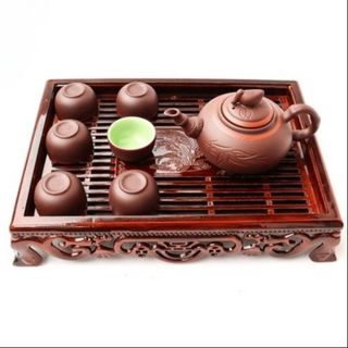 KHAY TRÀ MINH HẢI/ KHAY TRÀ GIẢ VÂN GỖ SANG TRỌNG CTB591 - BECHIP