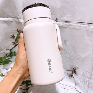 BÌNH GIỮ NHIỆT INOX 304 NHÁM CAO CẤP CÓ LƯỚI LỌC BAOL CTB343 - BECHIP