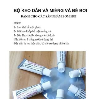 COMBO 2 TUÝP KEO DÁN VÀ 4 MIẾNG VÁ ĐA NĂNG CHUYÊN DỤNG: GHẾ HƠI, ĐỆM HƠI, BỂ BƠI, PHAO HƠI,..CTB452 - BECHIP