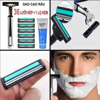 BỘ DAO CẠO RÂU GỒM 1 DAO CẠO, 36 LƯỠI DAO VÀ 1 TUÝP KEM CẠO CTB583 - BECHIP