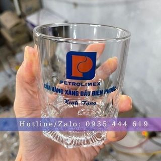 Ly thuỷ tinh in logo làm quà tặng tết