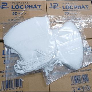 THÙNG 100 CÁI KHẨU TRANG 5D MÀU TRẮNG TÚI BÓNG CTB98 - BECHIP
