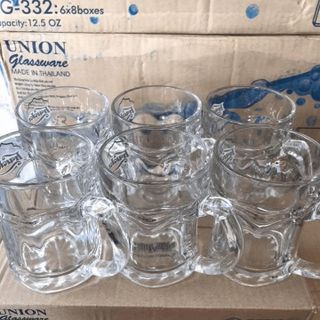 BỘ 6 LY BIA HUDA CÓ QUAI CHUẨN THÁI LAN, HÀNG KHUYẾN MÃI CỦA BIA HUDA 350ML CTB144 - BECHIP