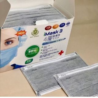 HỘP 50 CÁI KHẨU TRANG Y TẾ 4 LỚP NGĂN NGỪA VI KHUẨN IMASK DUY KHÁNH CTB130 - BECHIP
