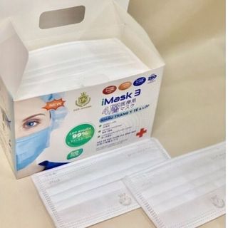 HỘP 50 CÁI KHẨU TRANG Y TẾ 4 LỚP NGĂN NGỪA VI KHUẨN IMASK DUY KHÁNH CTB130 - BECHIP