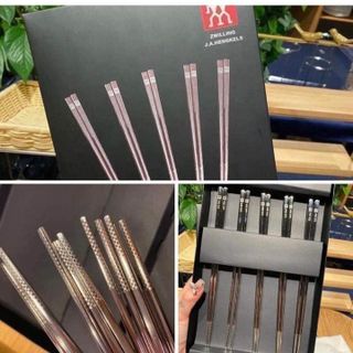HỘP 5 ĐÔI ĐŨA INOX 304 CAO CẤP ZWILLING NOVA KÈM HỘP SANG TRỌNG, CHỐNG TRƠN TRƯỢT TIÊU CHUẨN ĐỨC CTB158 - BECHIP