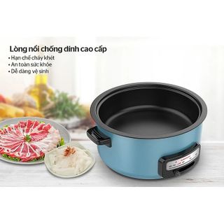 NỒI LẨU ĐA NĂNG SUNHOUSE SHD4527 - LÒNG NỒI CHỐNG DÍNH CAO CẤP, DUNG TÍCH 3.5L, CÔNG SUẤT 1300W CTB327 - BECHIP