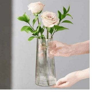 LỌ HOA THỦY TINH CỔ VIỀN VÀNG CTB571 - BECHIP