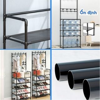 KỆ ĐỂ GIÀY DÉP KÈM MÓC TREO QUẦN ÁO ĐA NĂNG, TIỆN LỢI, SANG TRỌNG 4 TẦNG CTB88 – BECHIP