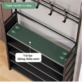 KỆ ĐỂ GIÀY DÉP KÈM MÓC TREO QUẦN ÁO ĐA NĂNG, TIỆN LỢI, SANG TRỌNG 4 TẦNG CTB88 – BECHIP