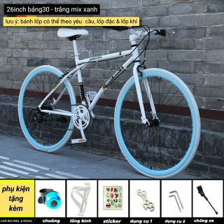 Xe Đạp Thể Thao Địa Hình Galaxy Cổ cong lốp đặc Cao Câp, Màu Mix Cực Cool Ngầu 26inch bảng40 ( Hàng, Gía Tận Xưởng)