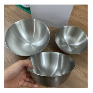 BỘ 3 THAU INOX CÓ CHIA VẠCH, SET 3 ÂU TRỘN INOX CÓ CHIA VẠCH CTB315 - BECHIP