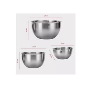 BỘ 3 THAU INOX CÓ CHIA VẠCH, SET 3 ÂU TRỘN INOX CÓ CHIA VẠCH CTB315 - BECHIP
