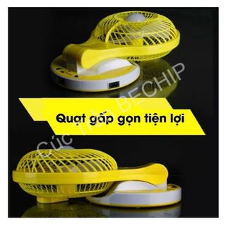 QUẠT TÍCH ĐIỆN MINI FAN 5580 KÈM ĐÈN LED CTB174 - BECHIP