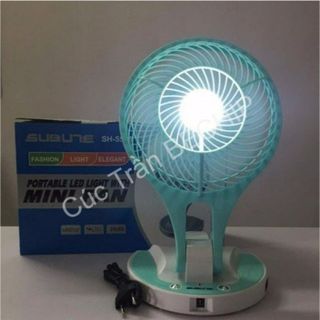 QUẠT TÍCH ĐIỆN MINI FAN 5580 KÈM ĐÈN LED CTB174 - BECHIP