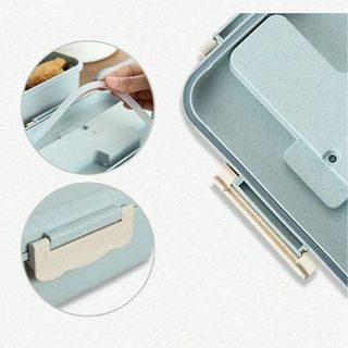 HỘP CƠM LÚA MẠCH 3 NGĂN TẶNG KÈM THÌA ĐŨA CTB433 - BECHIP