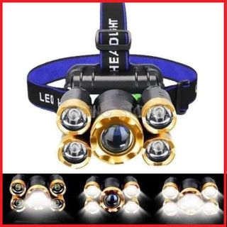 ĐÈN PIN ĐỘI ĐẦU MINI 5 BÓNG SIÊU SÁNG, KÈM 2 PIN, KÈM SẠC CTB429 - BECHIP