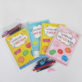 SET 3 QUYỂN LUYỆN VIẾT THẦN KỲ, SET 3 QUYỂN LUYỆN VIẾT TỰ BAY MỰC TẶNG BÚT VÀ MỰC THẦN KỲ CTB320 - BECHIP