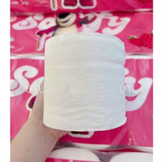 BỊCH 12 CUỘN GIẤY VỆ SINH 5 LỚP HÌNH GẤU DÂU SOFY SIÊU MỊN, SIÊU DAI CTB310 - BECHIP