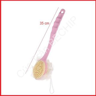 CÂY BÔNG TẮM CHÀ LƯNG 2 ĐẦU: BÀN CHẢI VÀ BÔNG TẮM TIỆN LỢI CTB200 - BECHIP