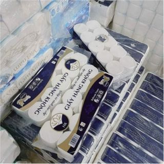 BỊCH 10 CUỘN GIẤY VỆ SINH HÀNG KHÔNG, GIẤY VIETNAM AIRLINE KHÔNG LÕI, 3 LỚP CTB312 - BECHIP