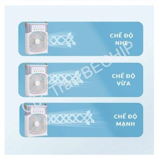 QUẠT ĐIỀU HÒA PHUN SƯƠNG, QUẠT ĐIỀU HÒA HƠI NƯỚC ĐỂ BÀN KÈM ĐÈN LED 7 MÀU CTB196 - BECHIP