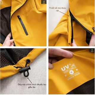 ÁO GIÓ, ÁO KHOÁC GIÓ UNISEX NAM NỮ 2 LỚP CAO CẤP 3 KHÓA CTB306 - BECHIP