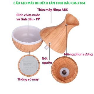 MÁY XÔNG TINH DẦU, ️ ️MÁY PHUN SƯƠNG TẠO ẨM SÁT KHUẨN VÂN GỖ CỔ CAO KHUẾCH TÁN TINH DẦU CTB550 - BECHIP